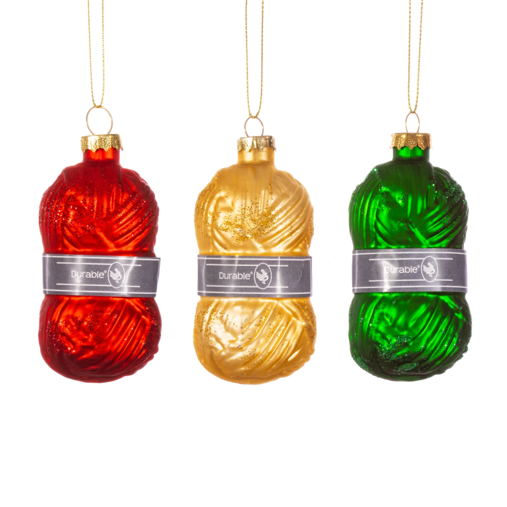 Set of 3 Knitting Wool Baubles