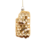Bee Honeycomb Glass Christmas Bauble