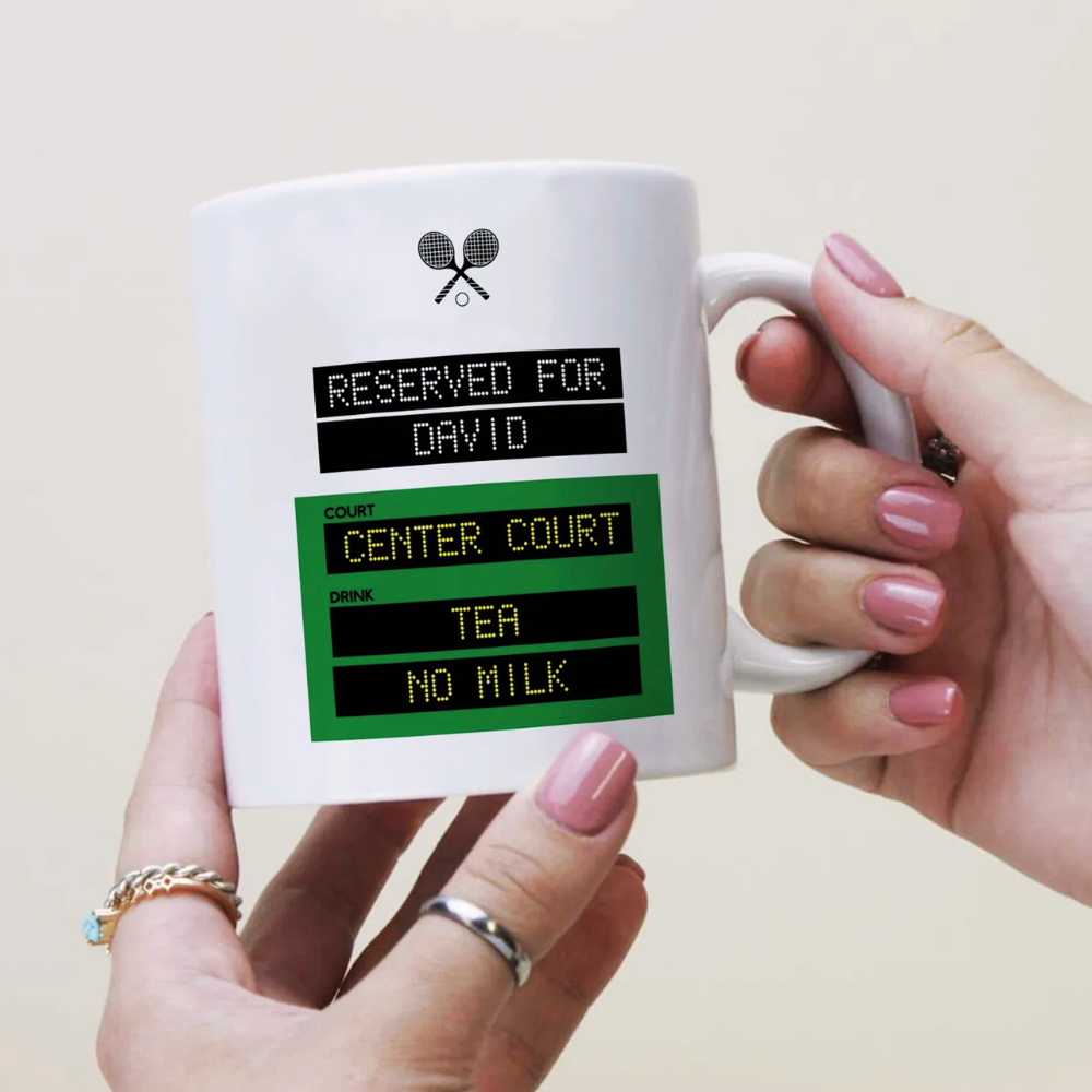 Personalised Tennis Mug Custom Name Gift