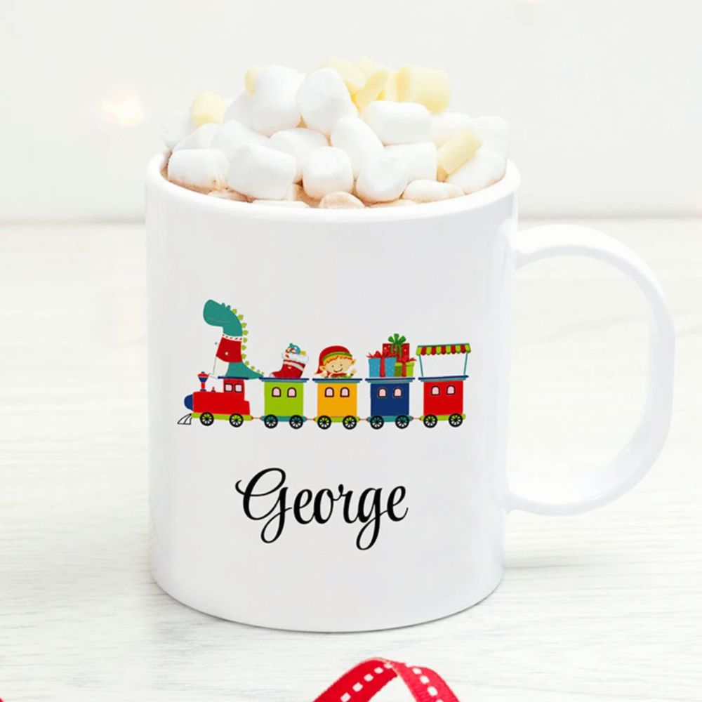 Personalised Children's Christmas Train Mug