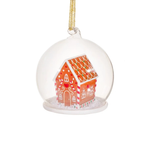 Personalised Gingerbread House Dome Christmas Bauble