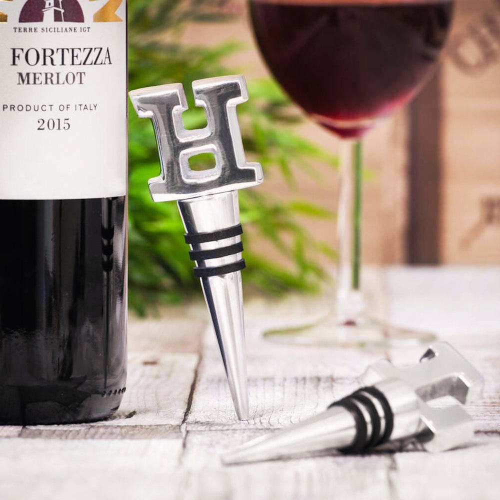 Initial Letter Wine Bottle Stopper