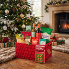 Luxury Christmas Gift Hamper Wine Mince Pies Chocolate & Festive Treats