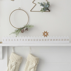 Personalised Wooden Christmas Countdown Advent Calendar With Gold Star