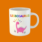 Lesbosaurus Pride Mug Rainbow Dinosaur