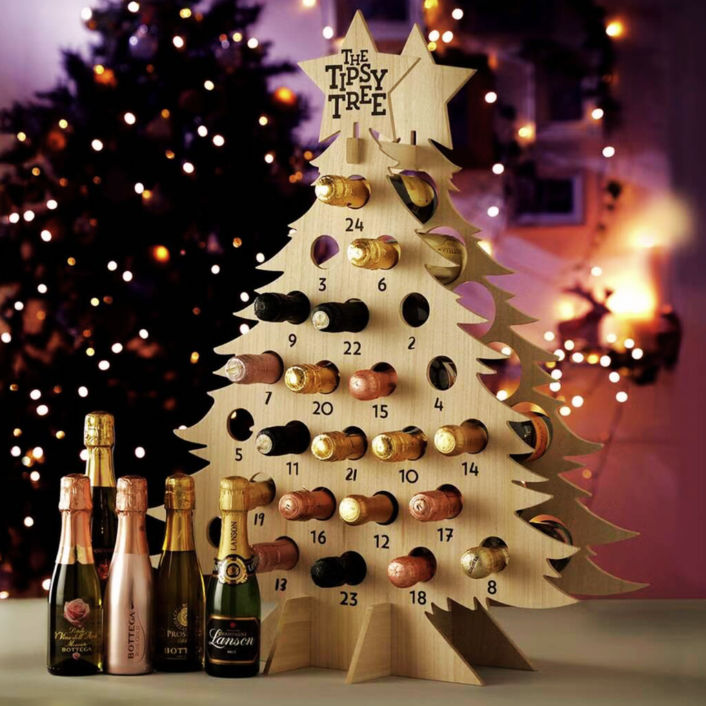 Refillable Wooden Christmas Advent Calendar Tree