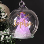 Personalised Christmas LED Angel Bauble