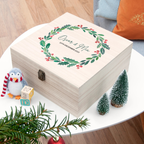 Personalised Couple's Wreath Christmas Eve Box