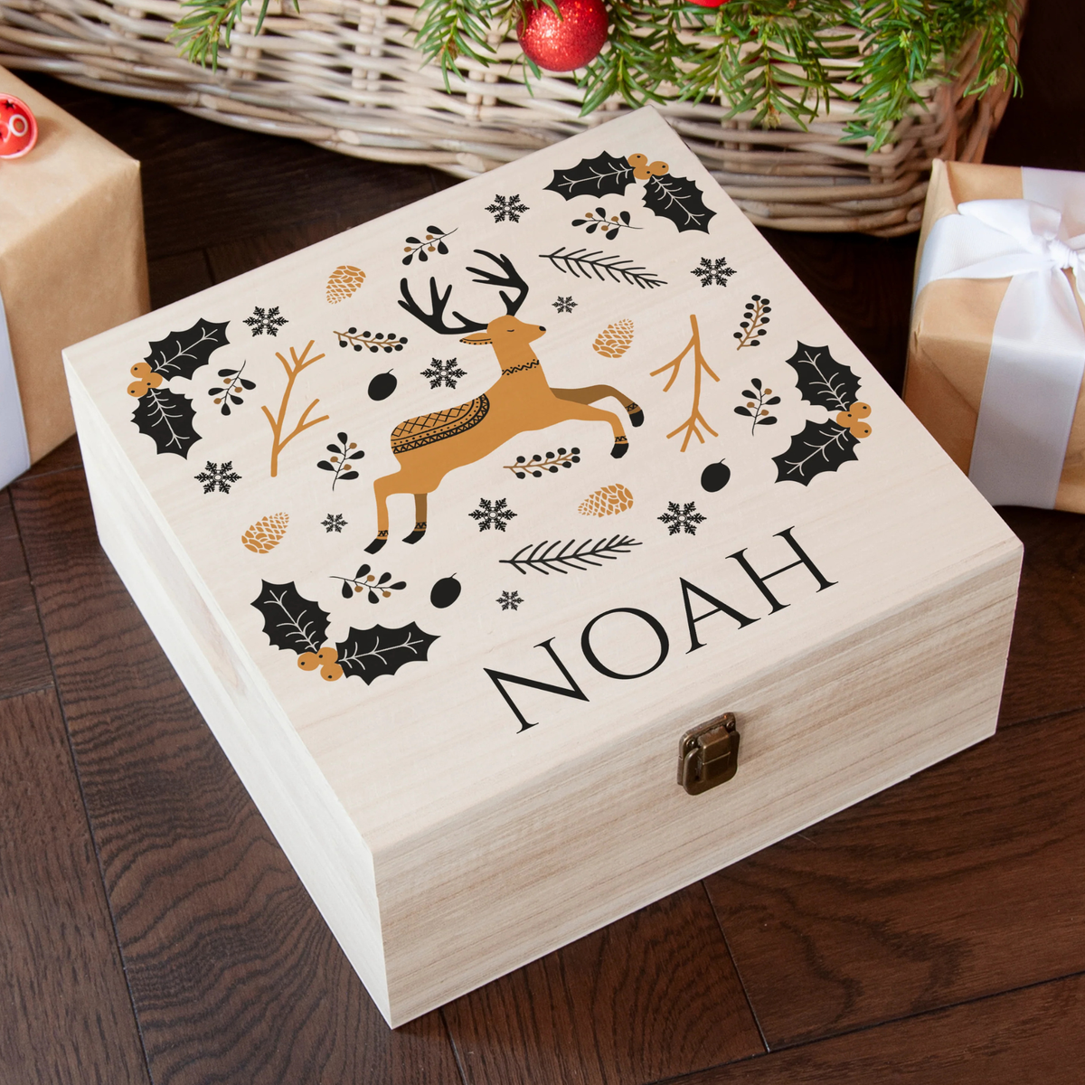 Personalised Scandi Deer Christmas Eve Box