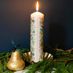 Partridge & Pear Advent Pillar Candle