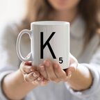 Personalised Scrabble Letter Initial Mug