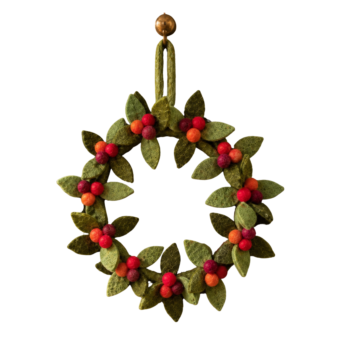Handmade Felt Christmas Berry Wreath