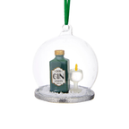 Personalised Gin and Tonic Glass Dome Christmas Bauble
