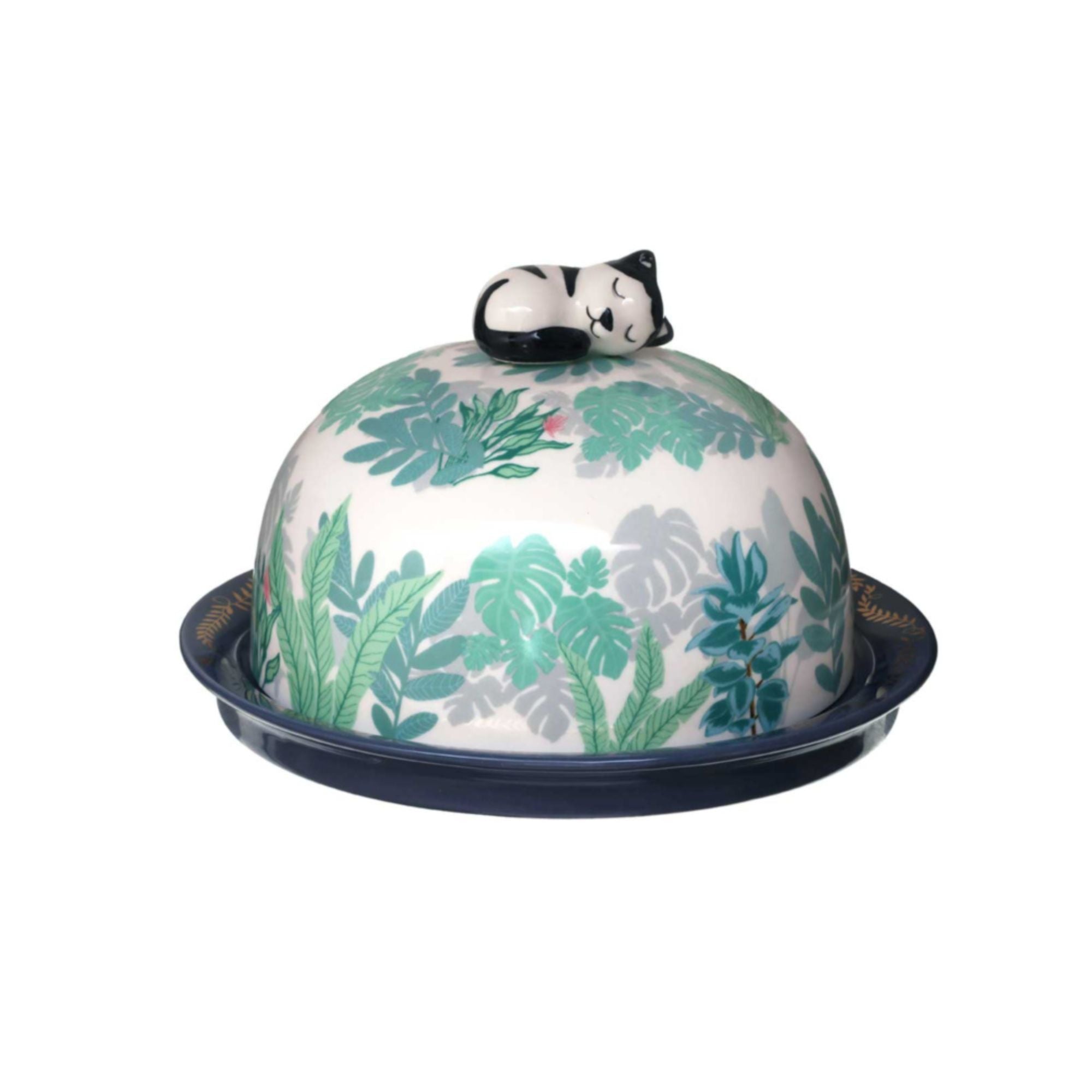 Sleeping Cat Butter Dish