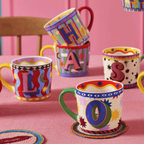 Bright Bold Groovy Letter Mug