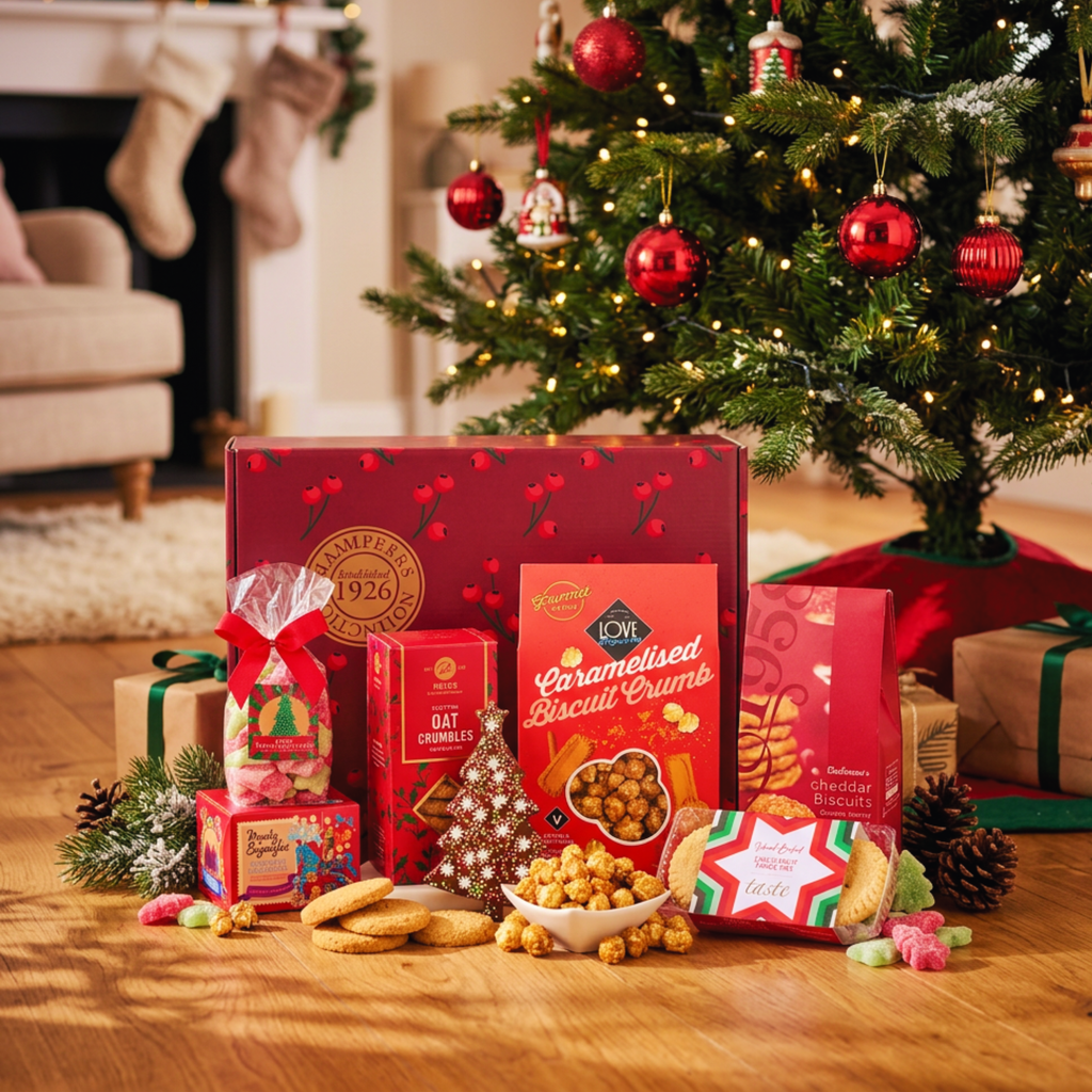 Festive Christmas Gift Box Chocolate Truffles Mince Pies & Sweet Treats