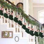 Mini Knitted Green Letter Christmas Stocking