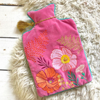 Posy Pink Velvet Hot Water Bottle