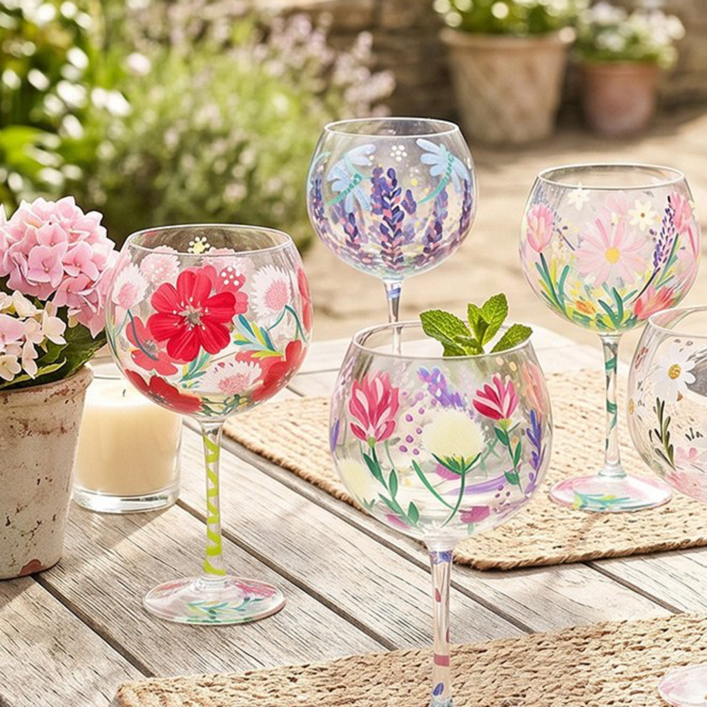 Poppy Floral Drinking Glass