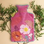 Posy Pink Velvet Hot Water Bottle