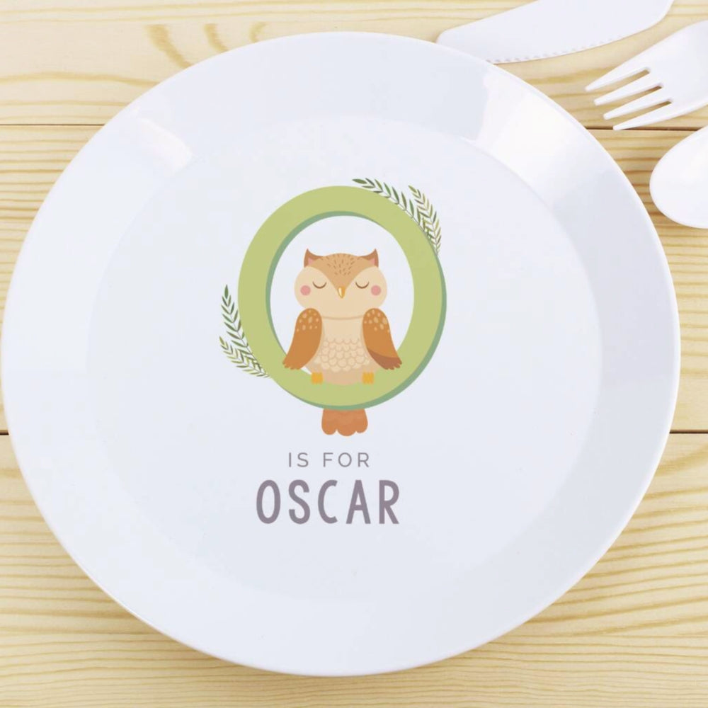 Personalised Animal Alphabet Melamine Plate