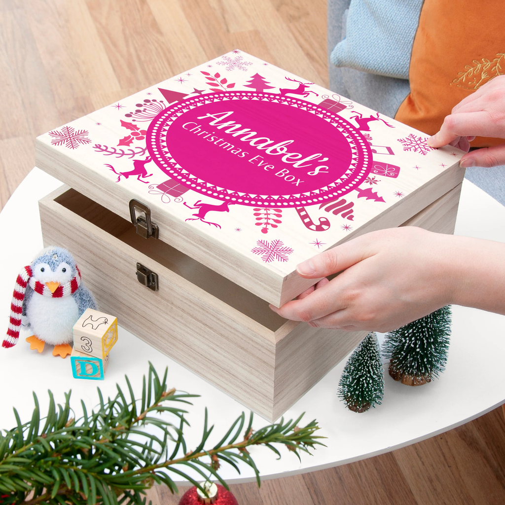 Personalised Snowflake Wreath Christmas Eve Box