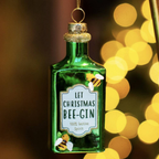 Bee Gin Christmas Bauble with Optional Personalised Ribbon