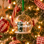 Personalised Glass Dome Gardener Christmas Decoration