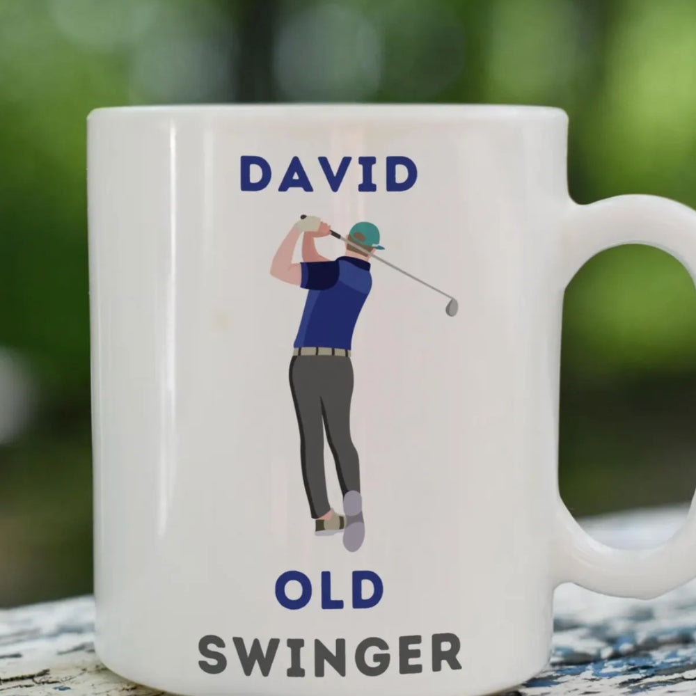 Old Swinger Golf Mug Funny Golfer Gift