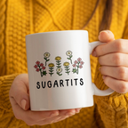 Funny Floral Sugartits Ceramic Mug