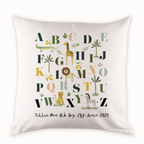 Personalised Safari Animals Alphabet Cushion Cover