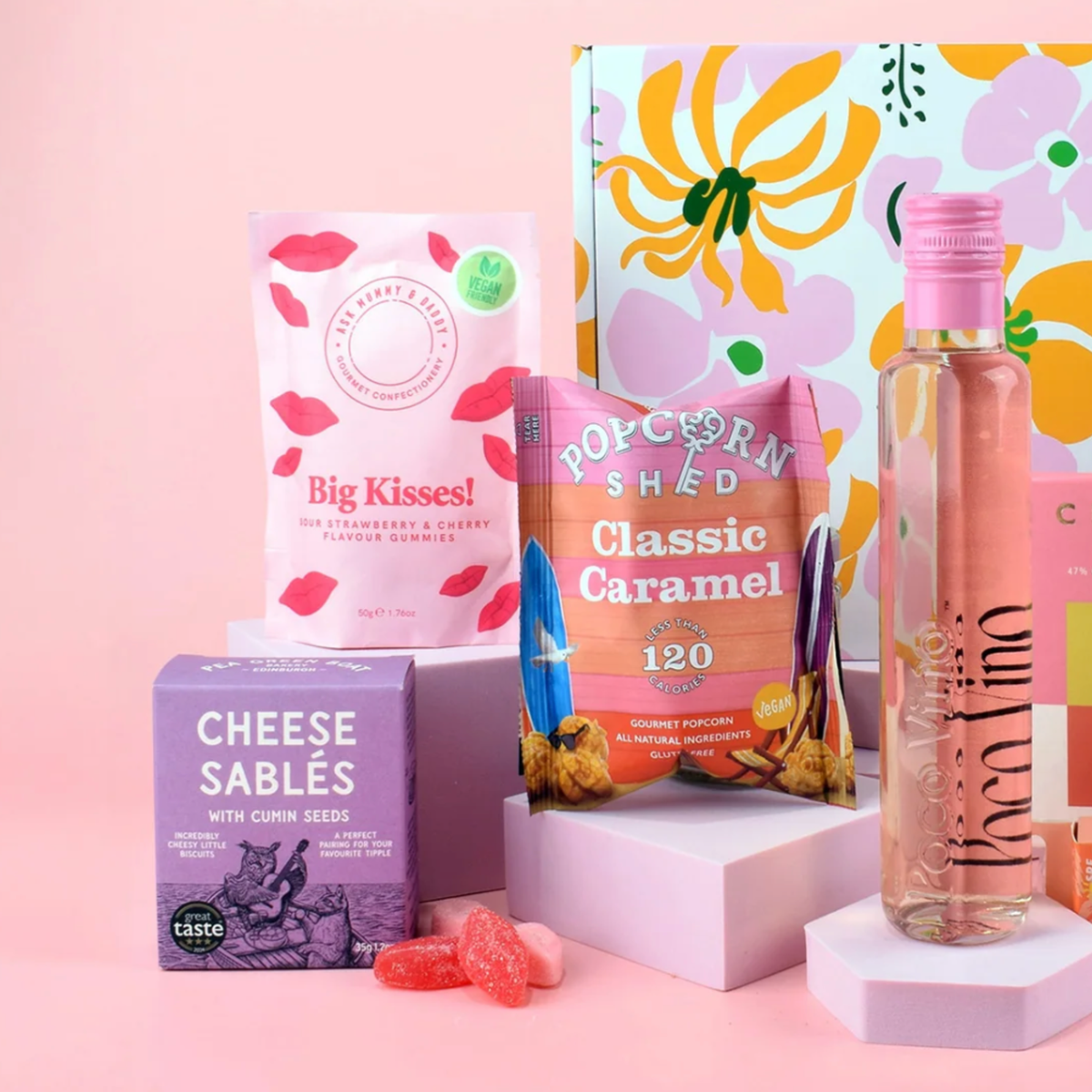 Sweet Treats & Rosé Wine Gift Box