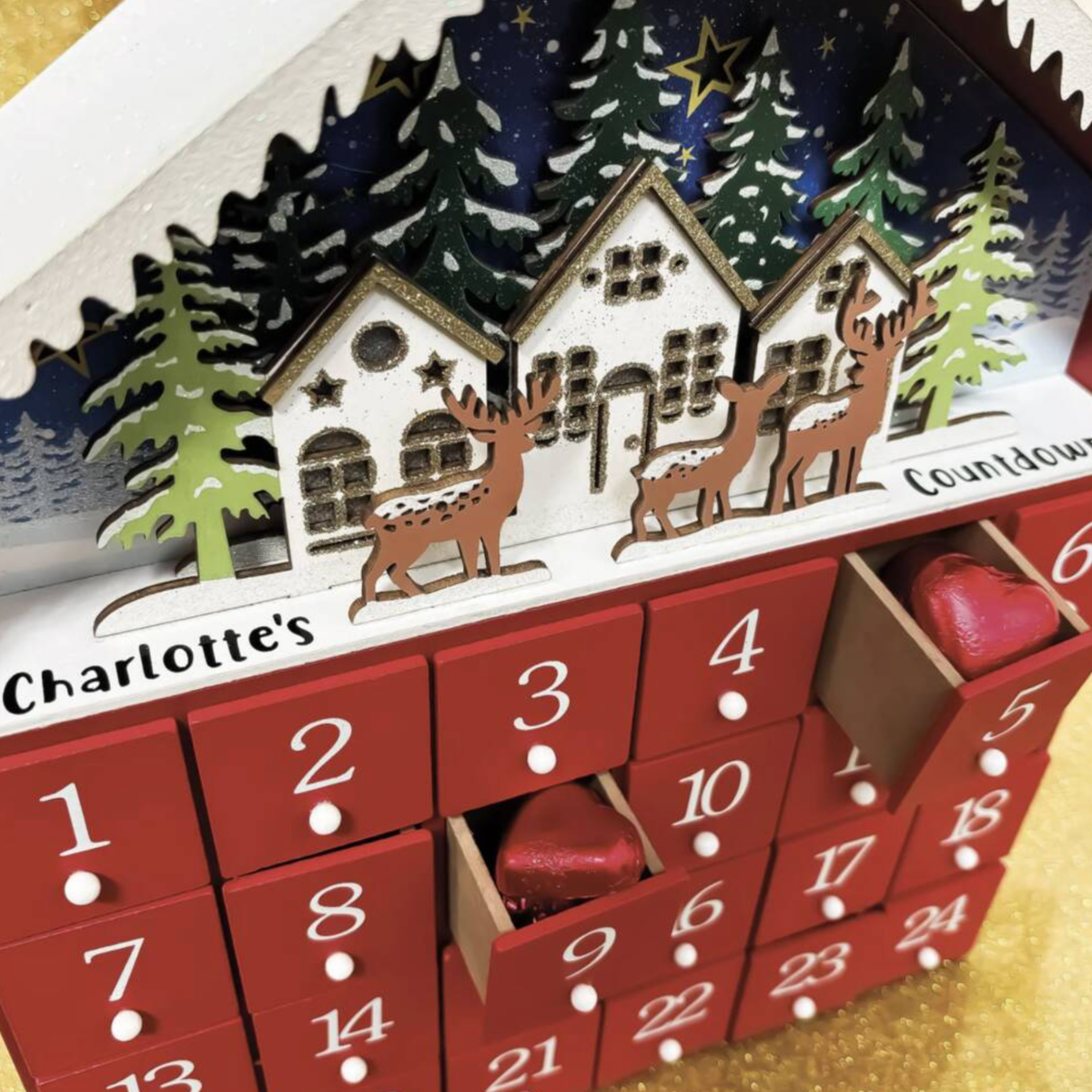 Personalised LED House Advent Calendar