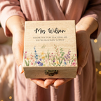 Personalised Teacher Gift Wooden Keepsake Box