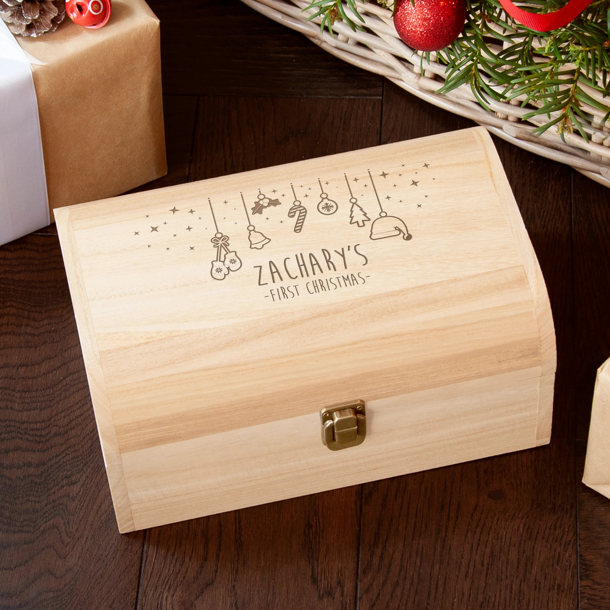 Personalised Baby's First Christmas Eve Chest