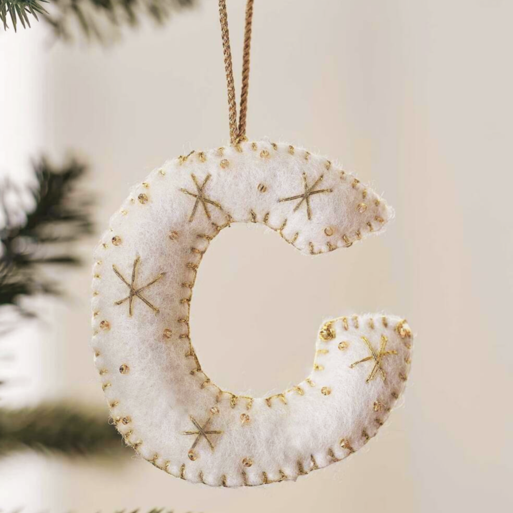 Alphabet Embroidered Felt Decoration