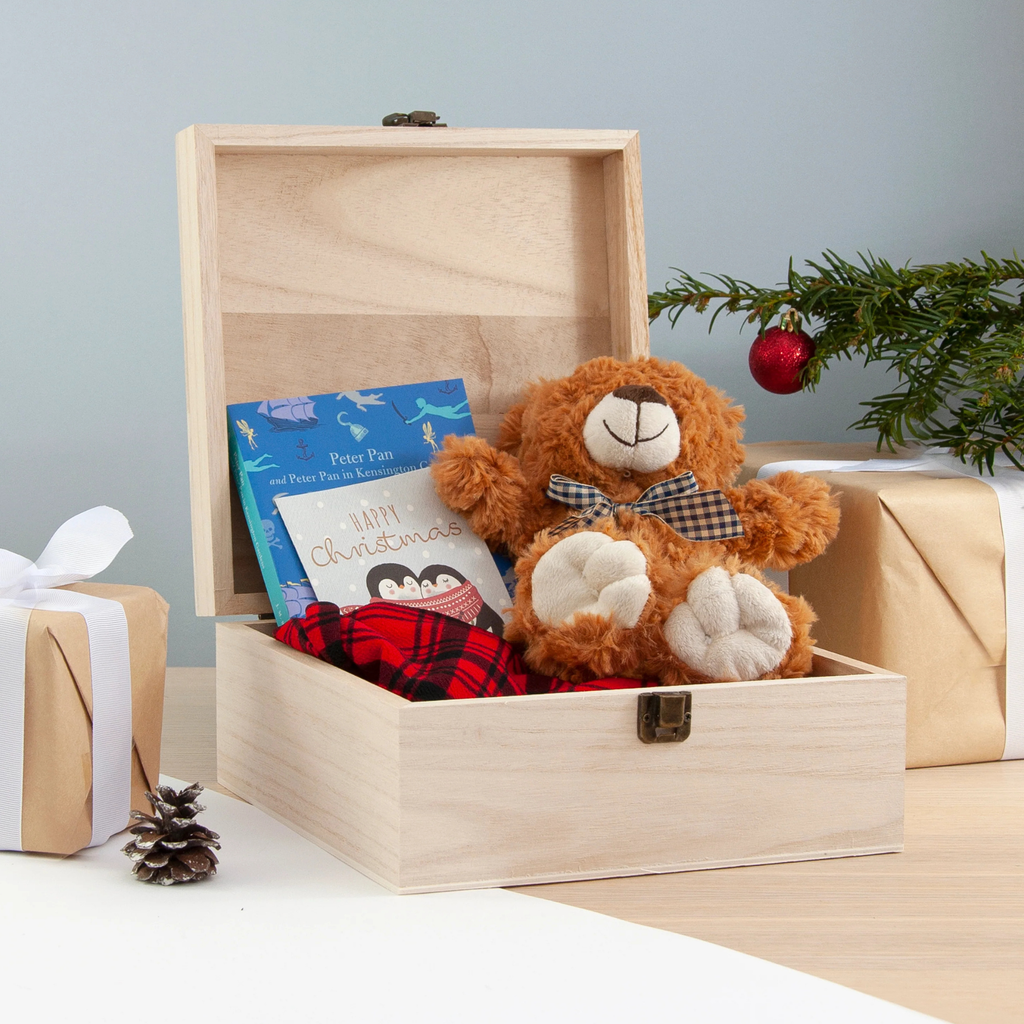 Personalised Festive Patchwork Christmas Eve Box