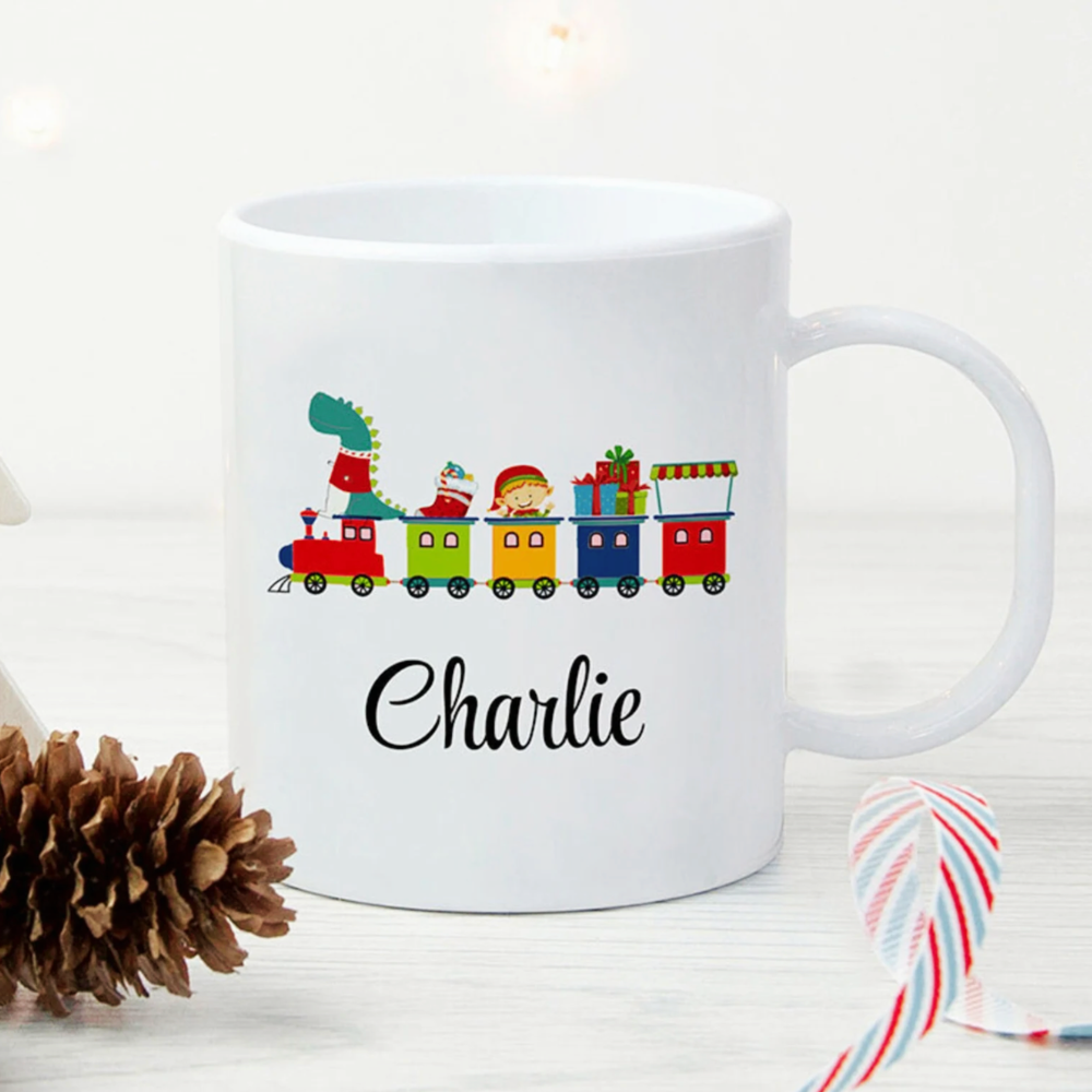 Personalised Children's Christmas Train Mug