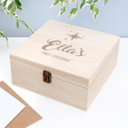 Personalised Minimalist First Christmas Memory Box