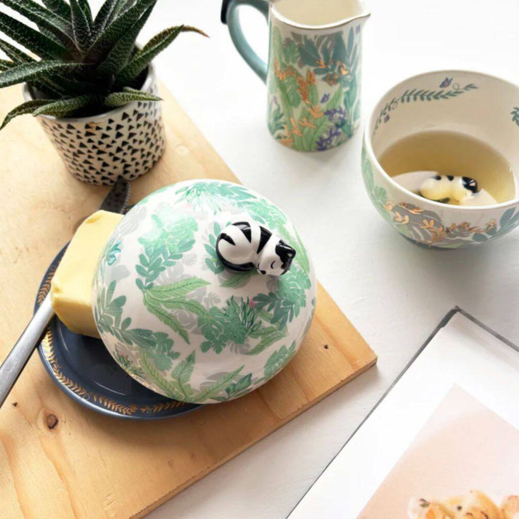 Sleeping Cat Butter Dish
