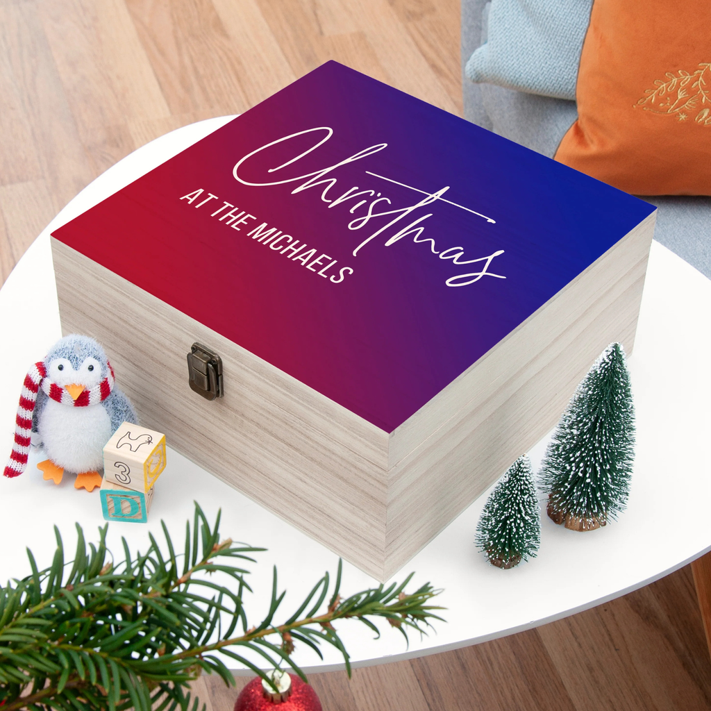 Personalised Gradient Family Christmas Eve Box