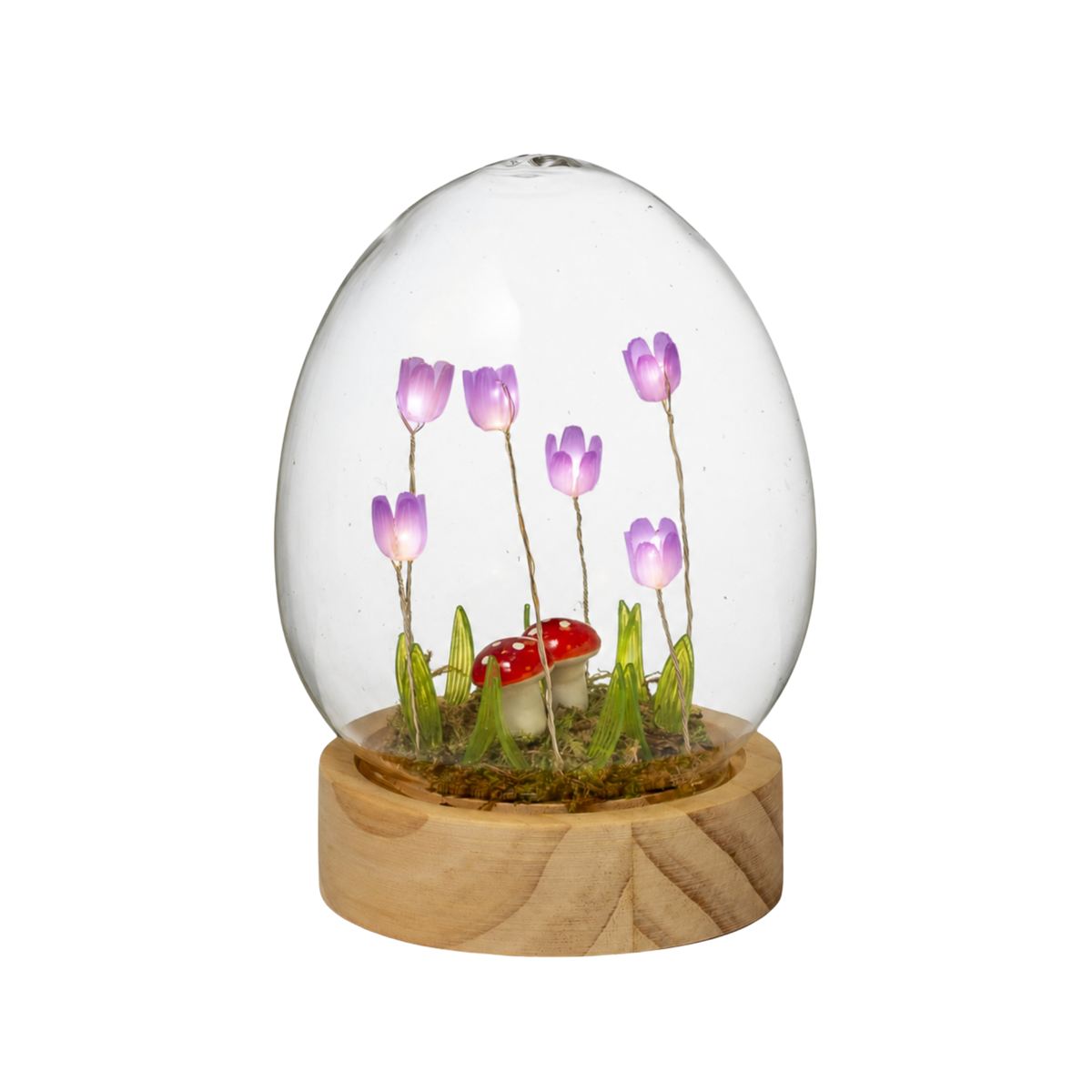 Flower Dell LED Glass Dome Light