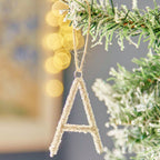 Personalised Sparkly Silver Letter Decoration