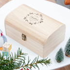 Personalised Christmas Eve Chest with Mistletoe Wreath