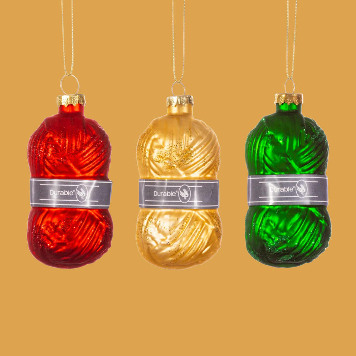 Set of 3 Knitting Wool Baubles