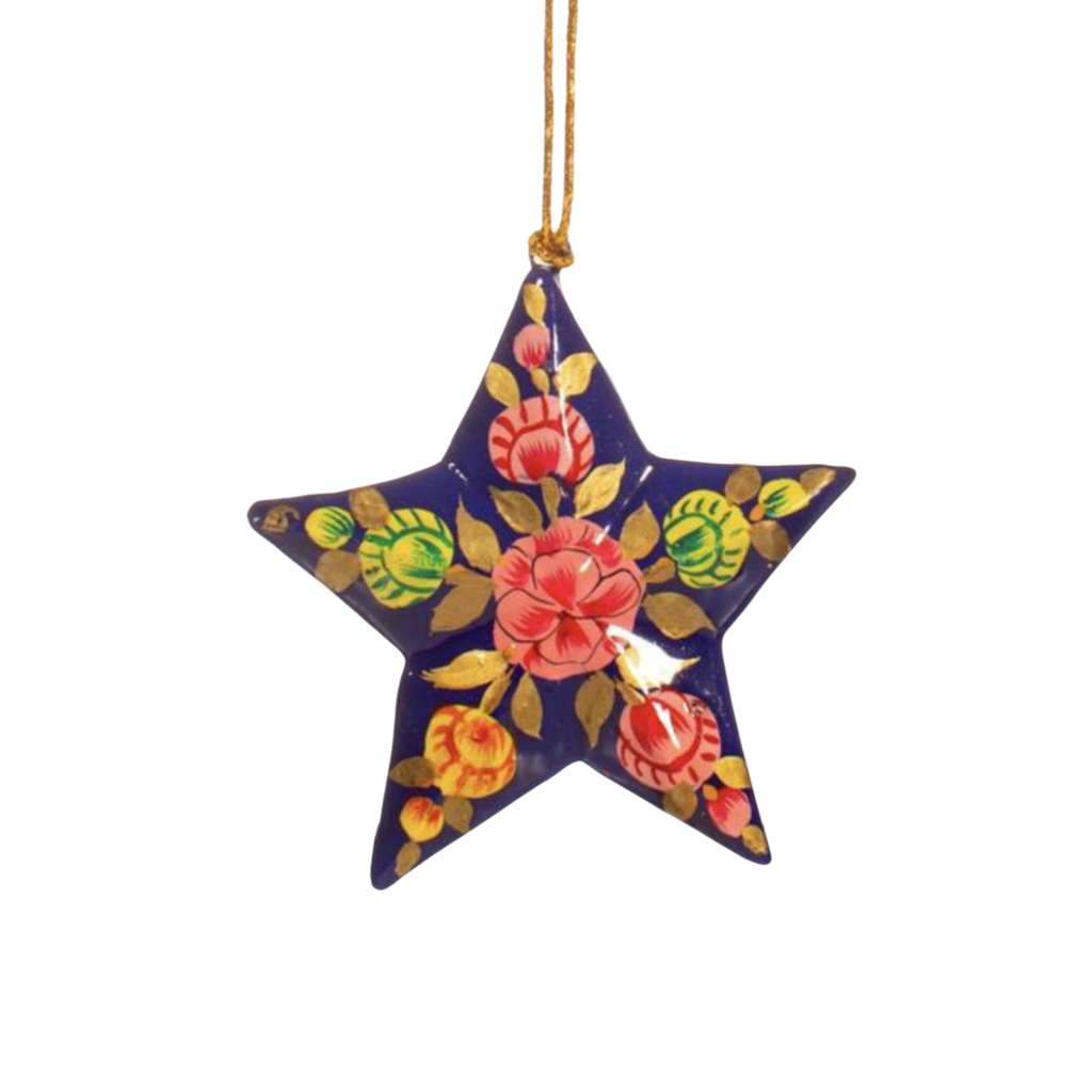 Kashmiri Floral Star Christmas Bauble