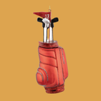 Red Golf Bag Christmas Bauble