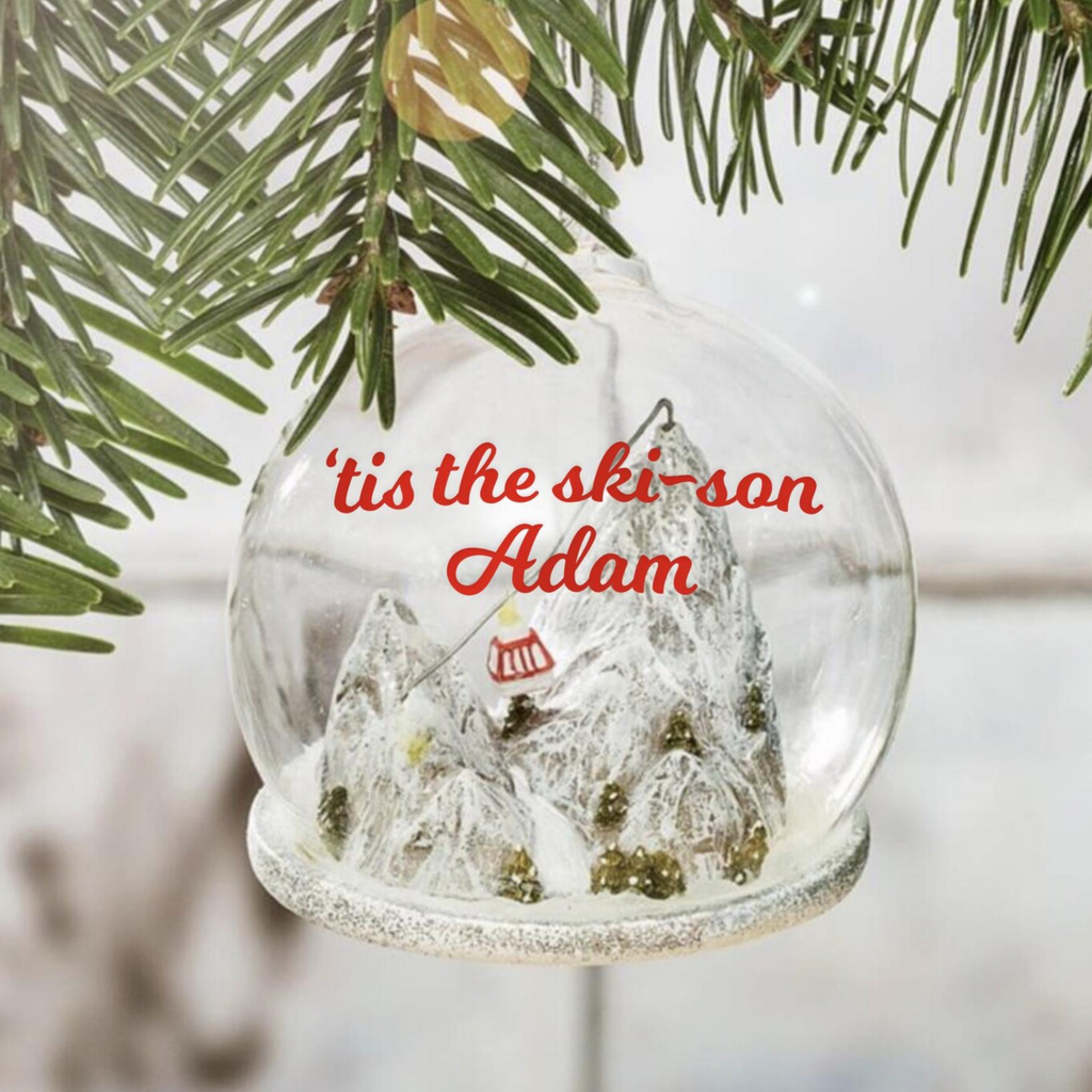 Personalised Ski Lift Christmas Bauble