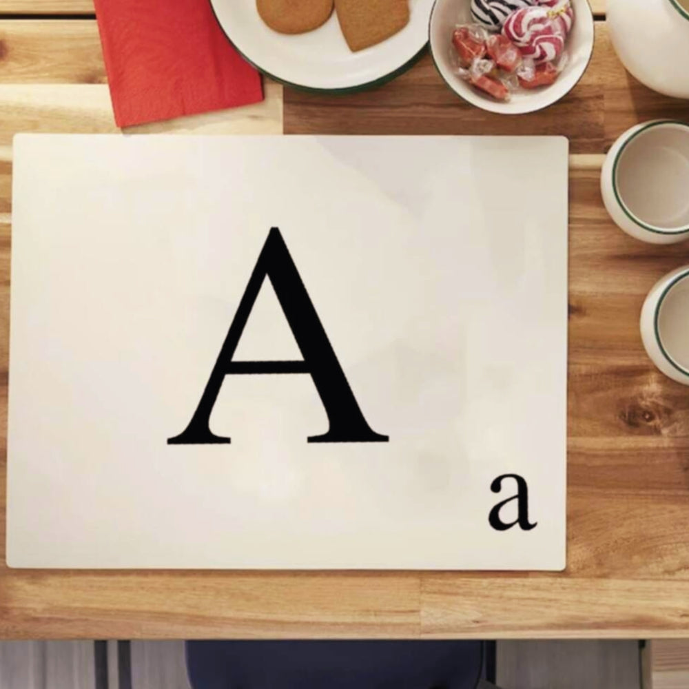 Letter Tile Placemat and Coaster Set