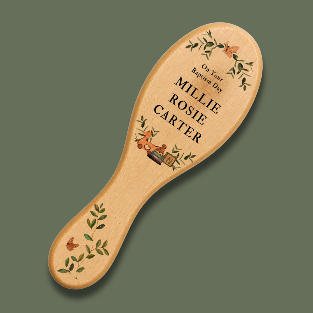 Personalised Christening Keepsake Baby Hairbrush